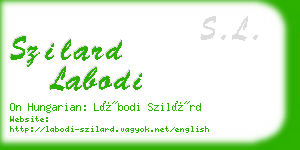 szilard labodi business card